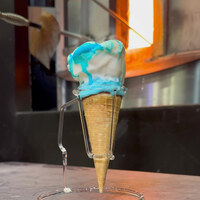 MELT Mobile Glass blue ice cream cone logo